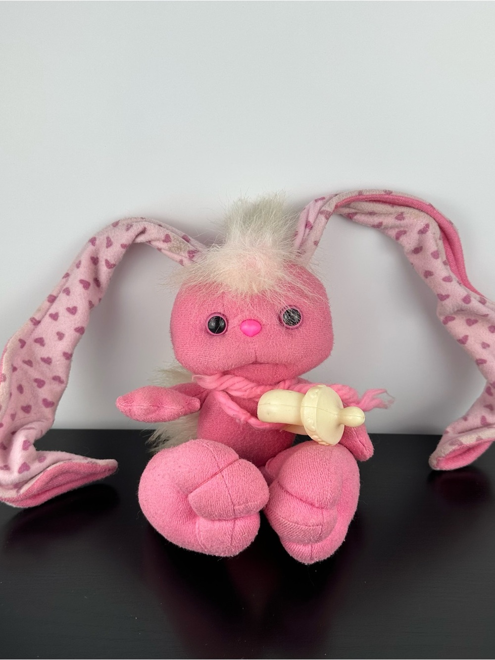 Vintage 1989 Grabbits Babies Collection Pink Bunny Rabbit Plush Stuffed Animal